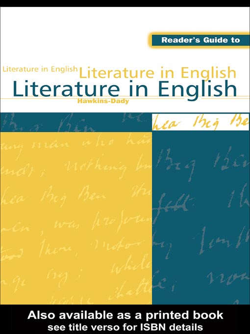 Title details for Reader's Guide to Literature in English by Mark Hawkins-Dady - Available